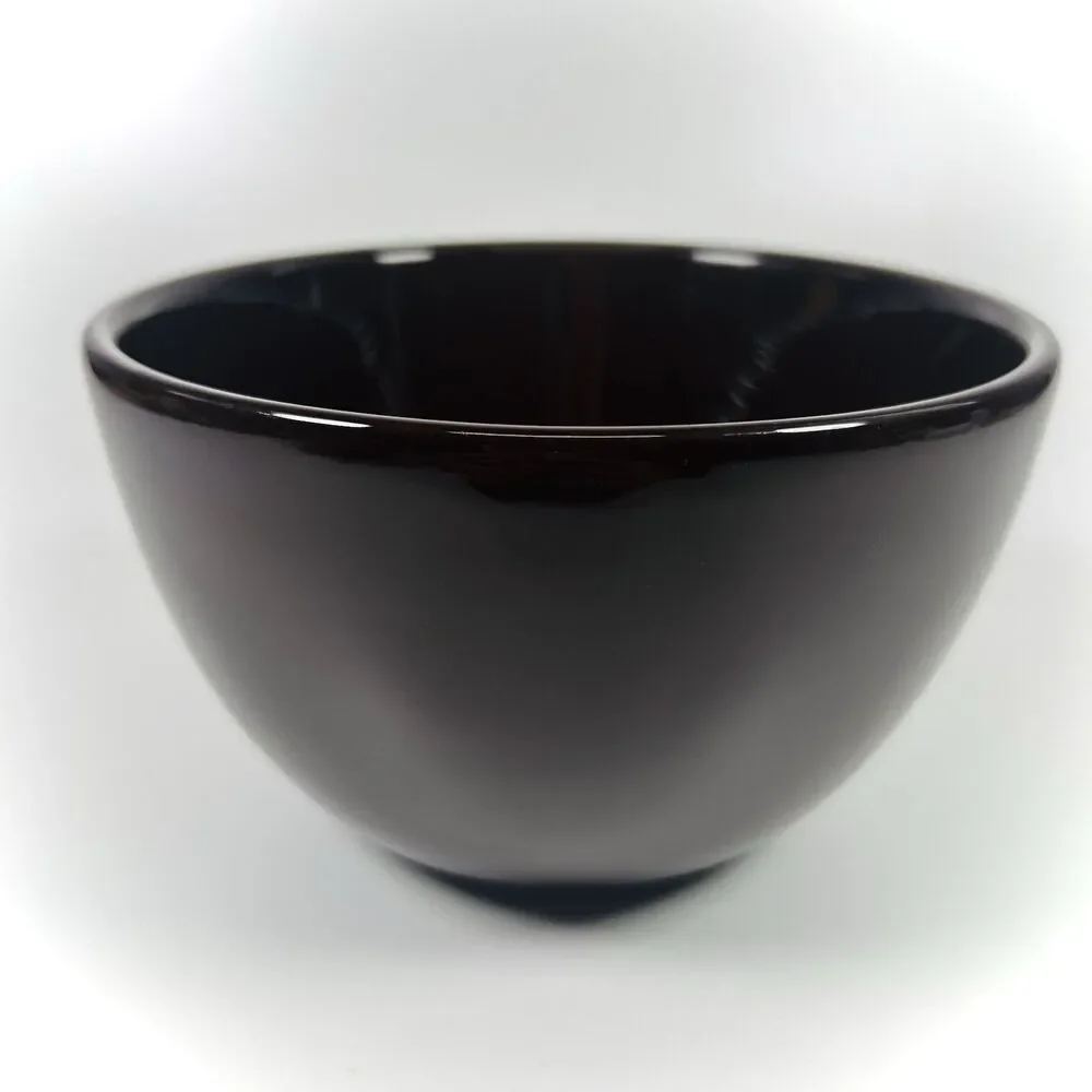 Set Of 2 Pottery Barn Sausalito Dark Chocolate Brown Cereal Soup Bowls 6